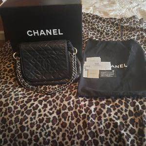 Authentic Pre-Owned Black Chanel Accordion Flap Bag